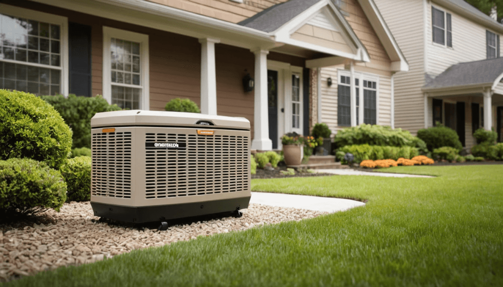 Generac Guardian series standby generator providing reliable power for a mid-sized suburban home.